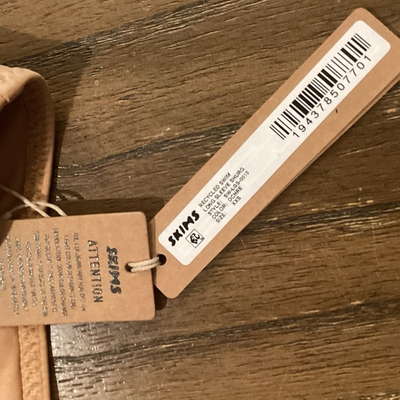 SKIMS Orche Signature Swim Long Sleeve Shrug swim top xxs nwt - Picture 7 of 8